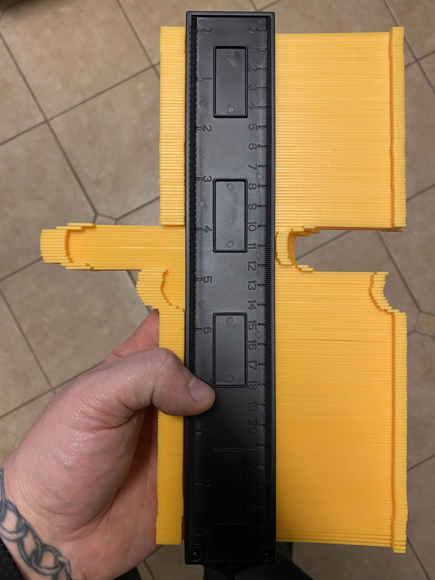 The new angle measuring tools these days work so well The flooring jobs will be a lot easier now