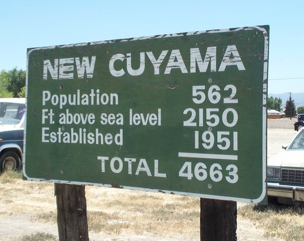 The New Cuyama sign