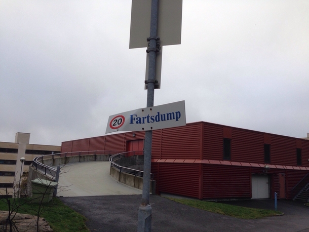 The Norwegian word for speed bump