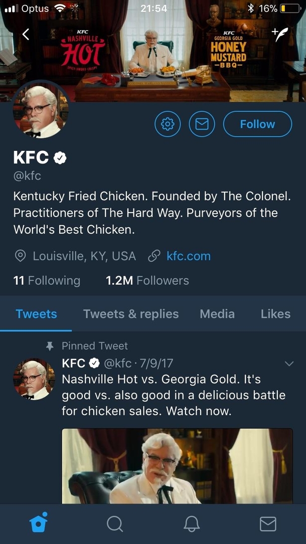 The official KFC Twitter Account follows  people Those  people  Spice Girls and  guys named Herb  Herbs amp Spices I need time to process this