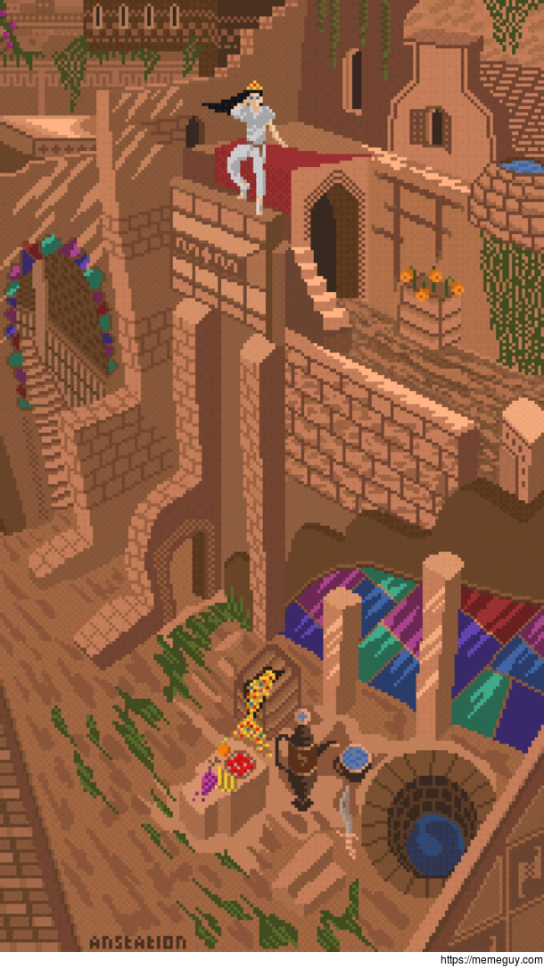 The old game Aladdin pushed me to create this scene