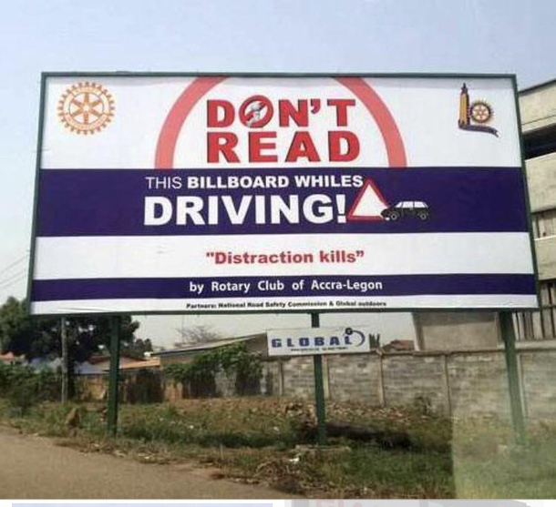 The one billboard that serves its purpose