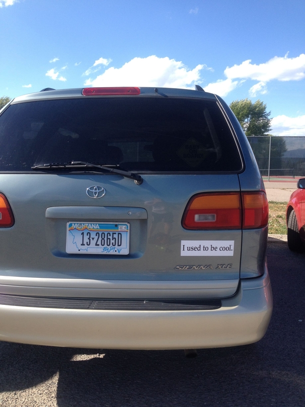 The only bumper sticker you should put on a mini-van