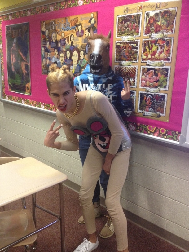 The only gay kid in my school dressed up as Miley Cyrus He even twerked on me