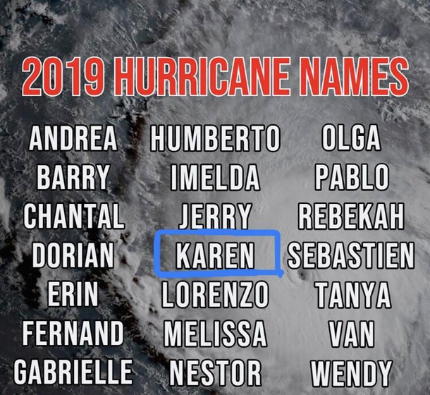 The only hurricane that insists on speaking to the manager
