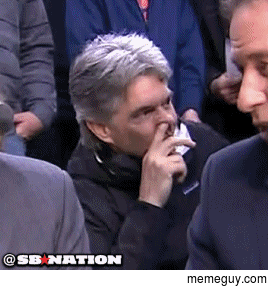 The only logical thing to do when youve been caught picking your nose on national TV