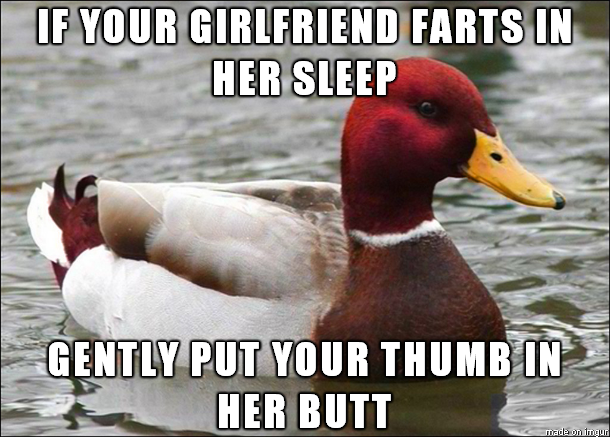 The only solution for a girlfriend that sleep farts
