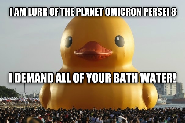 The only thing that I could think of when I saw the giant rubber duck picture
