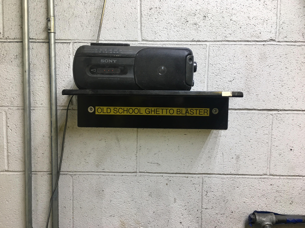 The other day at work I was the only one there As I went into the tool room I could hear Britney Spears blasting Found this