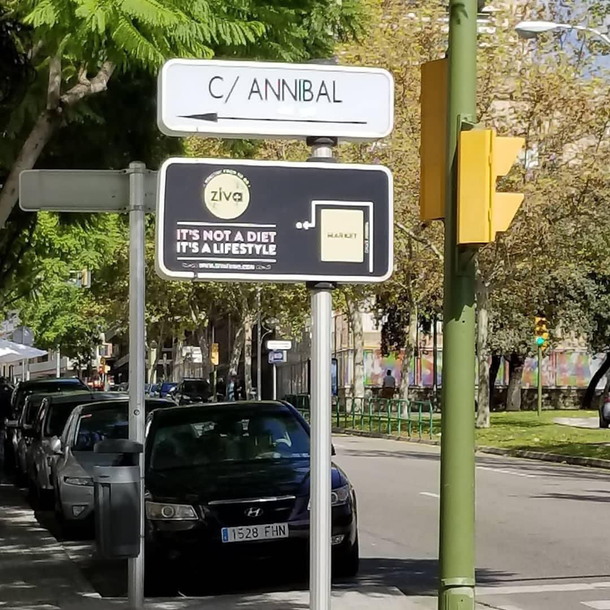 The pairing of this street name and this restaurant advert