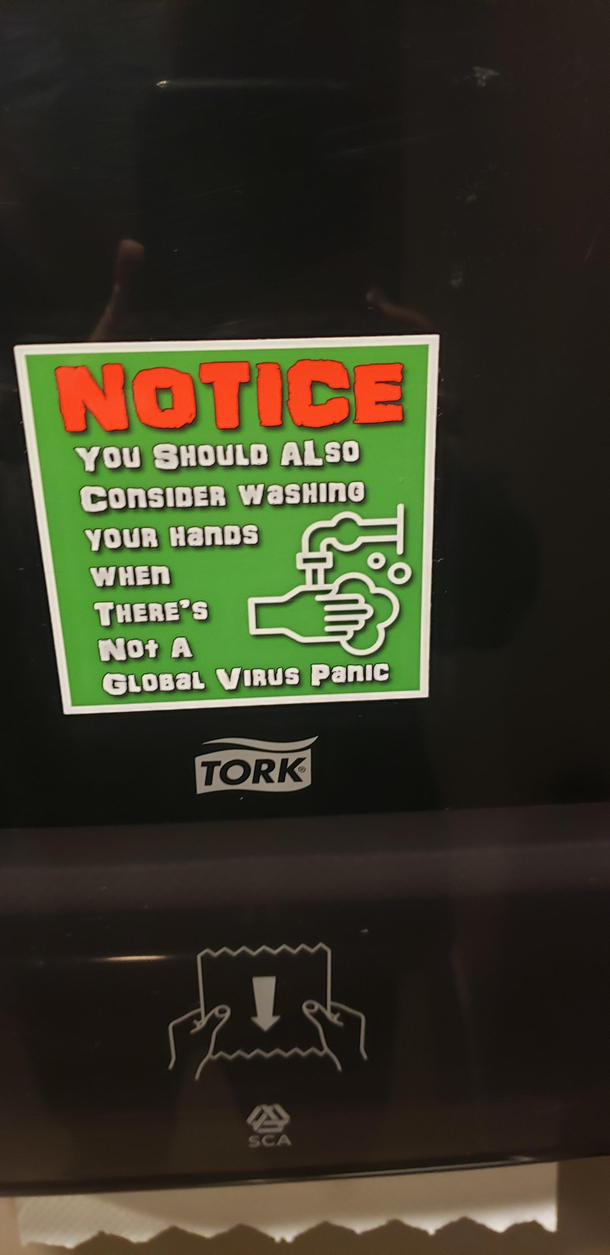 The passive aggressive sign at I place Im visiting