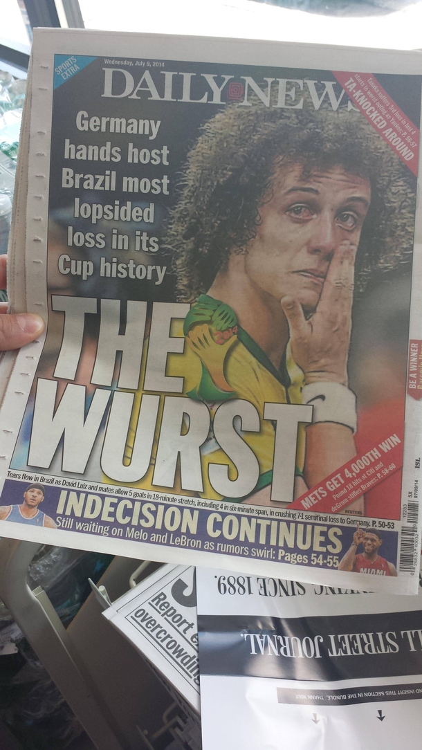 The people at The Daily News have a sense of humor