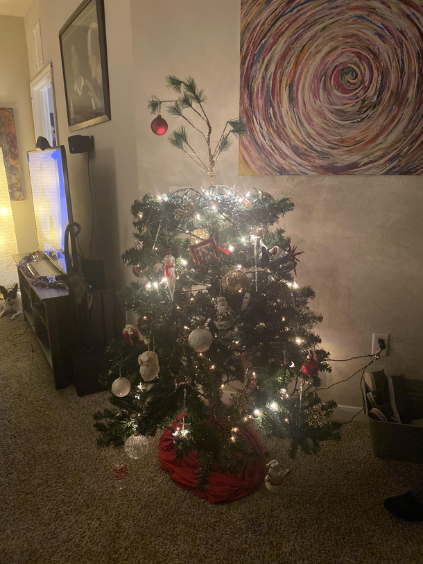 The perfect tree for because some how we lost the top piece 
