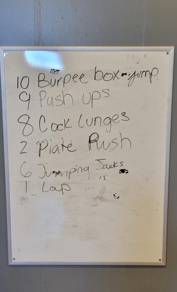 The personal trainers at my gym have some high expectations for our fitness