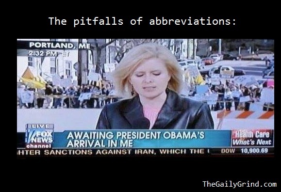 The pitfalls of on-air abbreviations