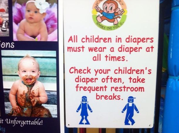The placement of this photo next to this warning is a little unsettling