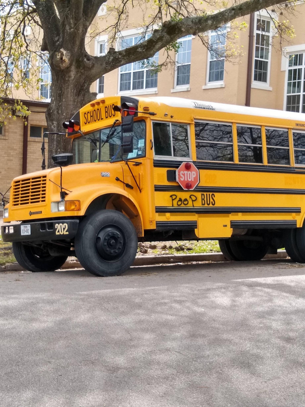 The  poop bus is here