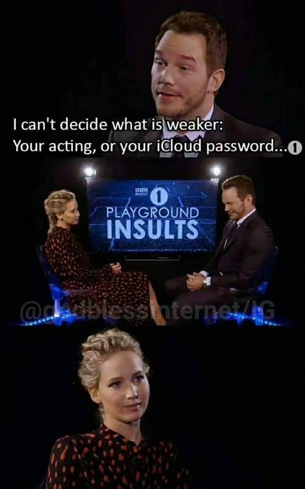 The priceless reaction of Jennifer Lawrence