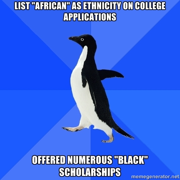 The problem with being a White South African student in America