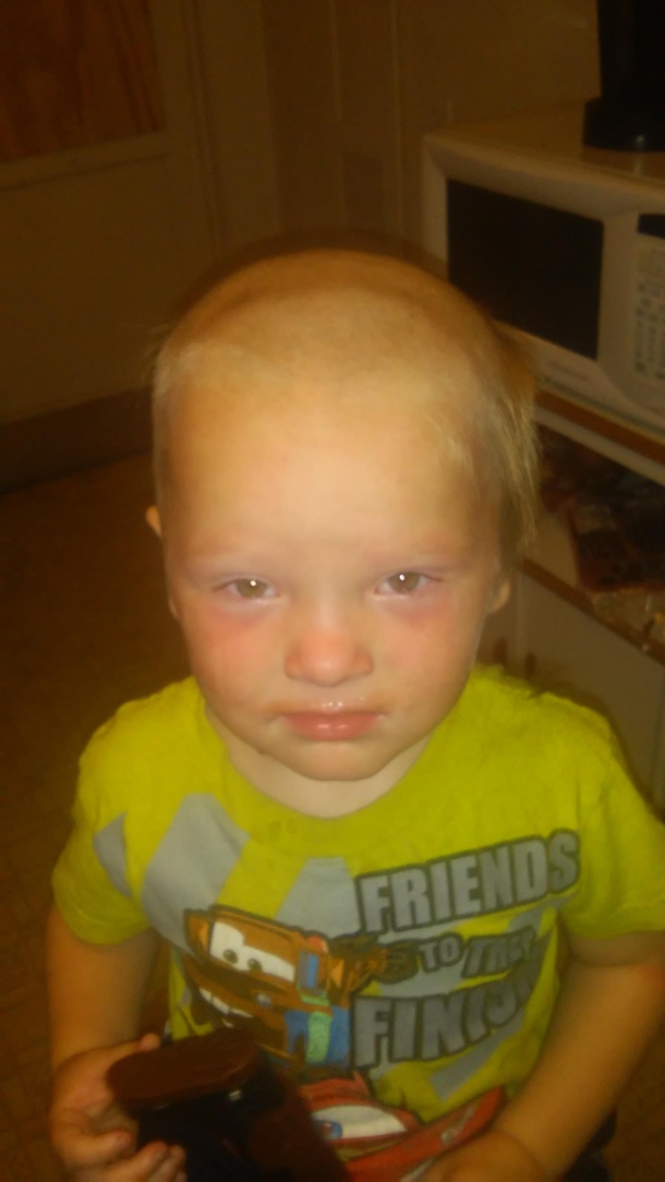 The razor died halfway through my sons haircut 