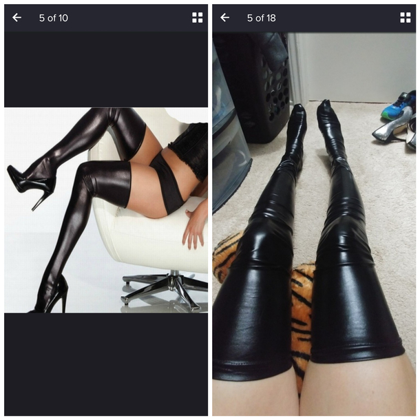 The reality is they have a bad case of elf toe and bunch up on the anklenot sexy at all Im sitting down because you cant walk in them unless you want your ankles cut intob