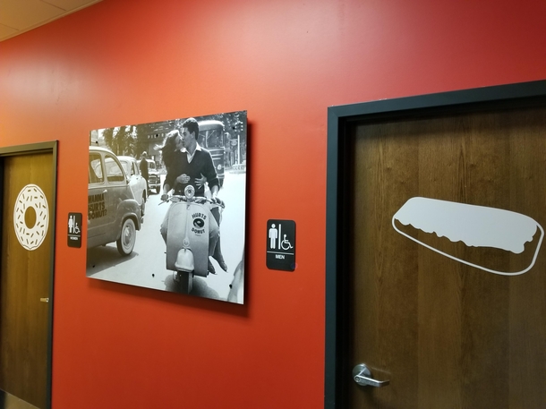 The restroom icons at my local donut shop