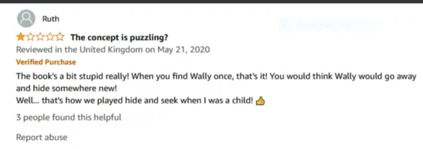 The review for a Wheres Waldo BOOK