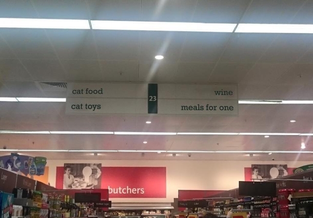 The saddest aisle in the supermarket