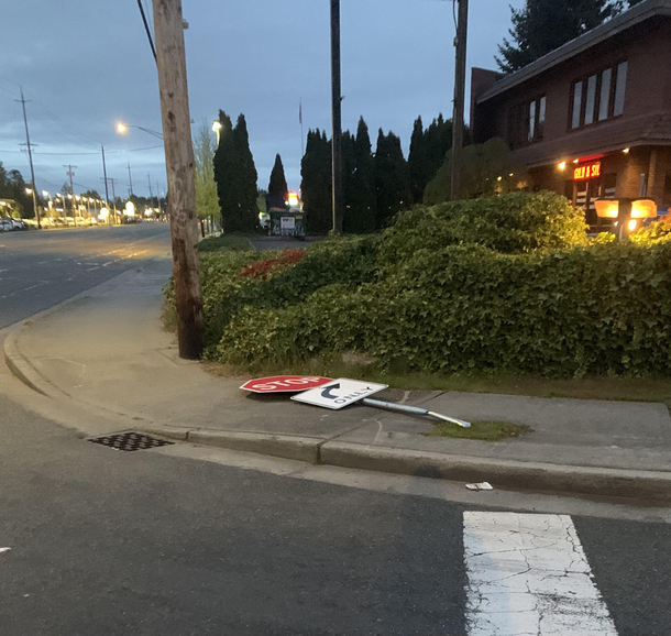 the sign just stopped working
