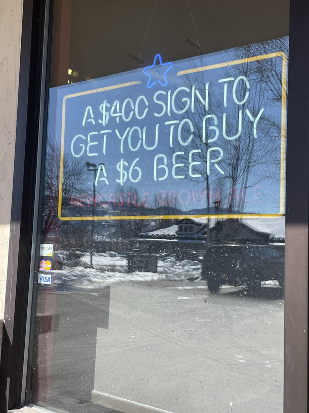 The sign only costs 