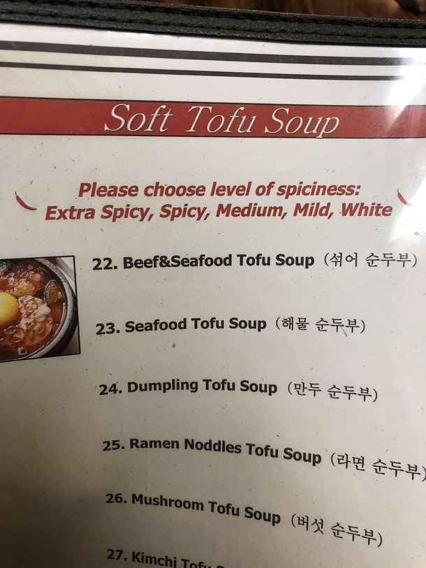 The spice levels at the local Korean restaurant
