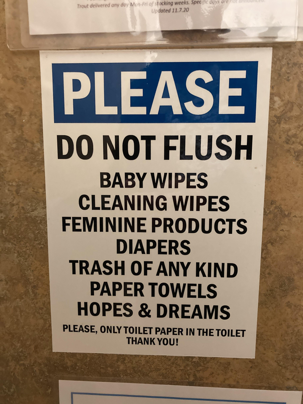 The staff at the lake have a great sense of humor