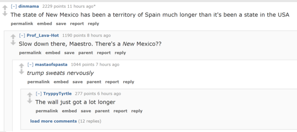 The state of New Mexico has been a territory of Spain much longer than its been a state in the USA