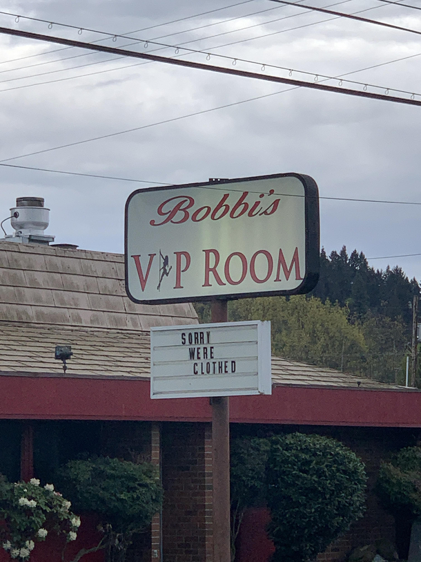 The strip club is now clothed Thanks Covid