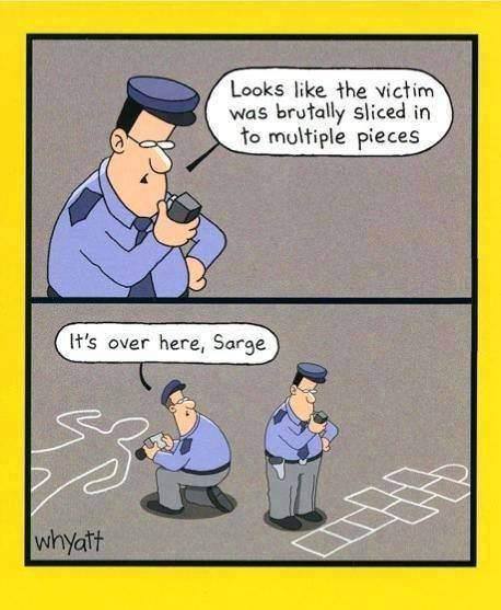 The suspect got away after a hop skip and a jump