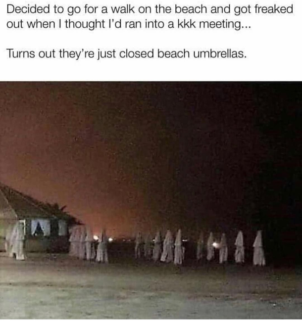The suspicious umbrella meeting