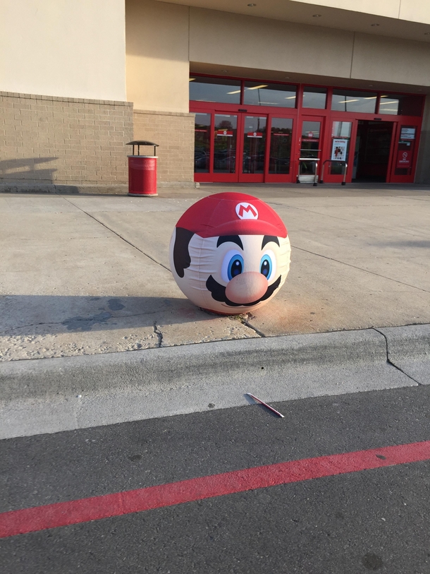 The Target near me put Mario and Luigi sleeves over the big red balls