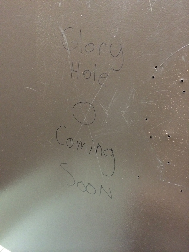 The things you find in a bathroom stall And this isnt the mens room