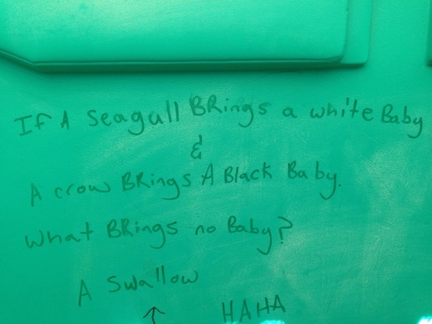 The things you find in portal bathrooms