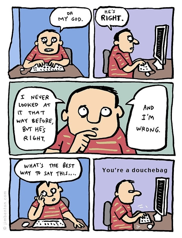 The trading of compliments