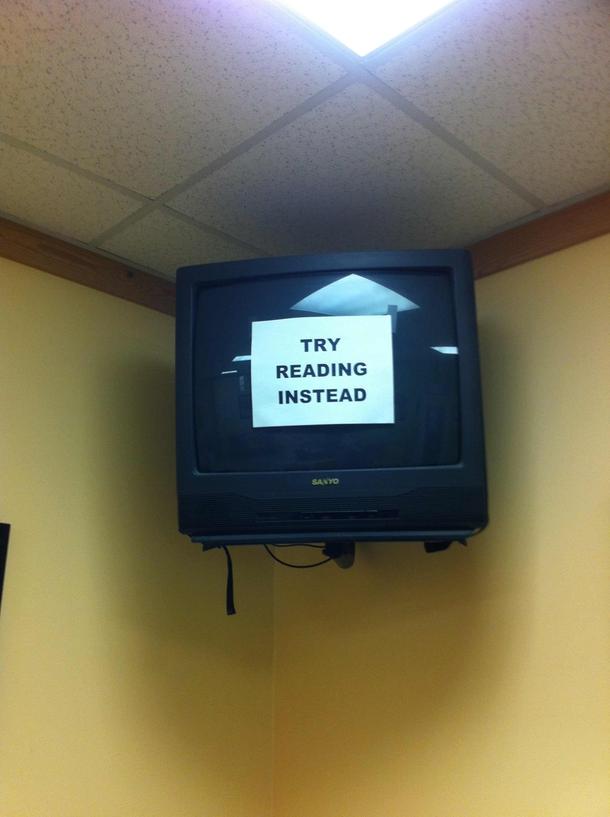 The TV at the doctors office today