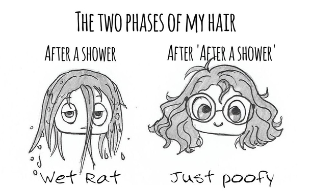 The two phases of my hair
