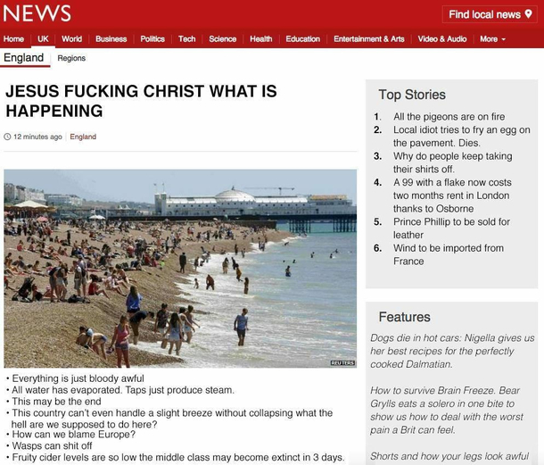 The UK is currently experiencing a record heatwave