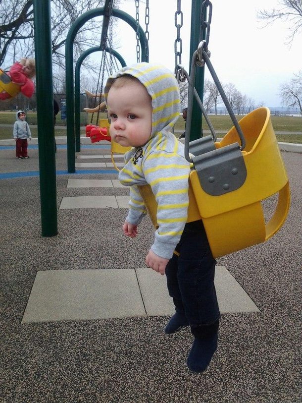 The unbridled ecstasy of your first time on a swing