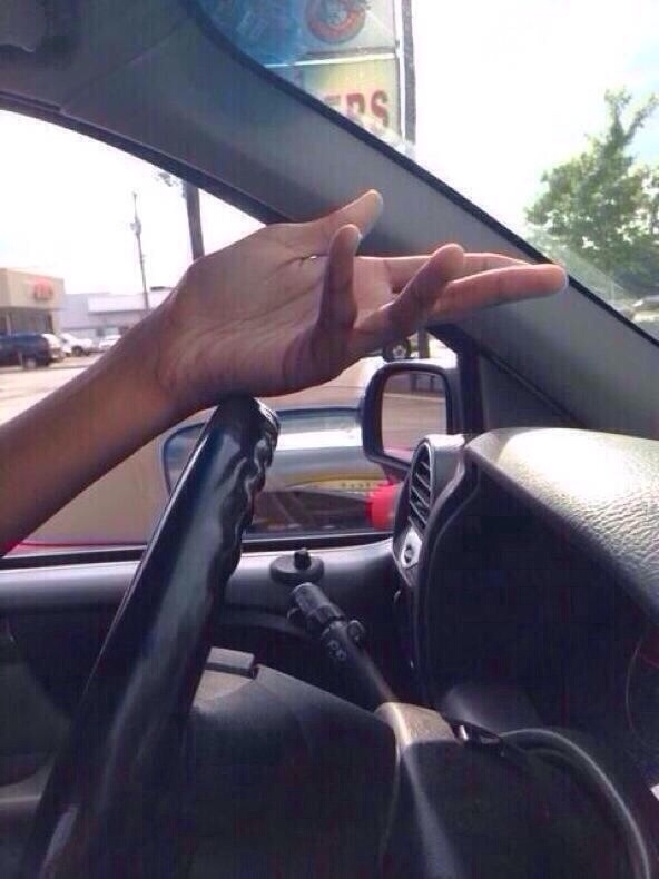 The universal hand sign for what is this fucker doing