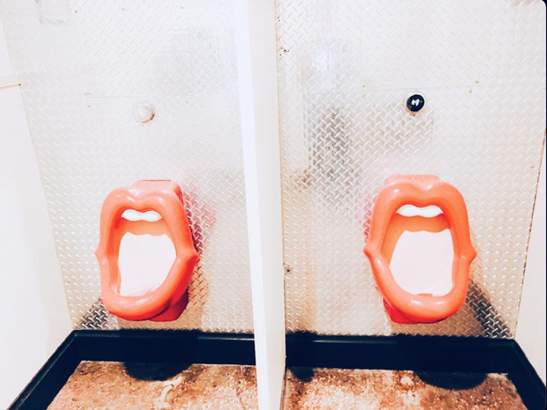 The urinals in a local bar