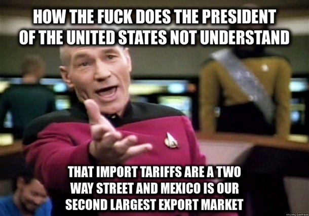 The US exports  billion worth of goods to mexico a tariff war is not going to go well