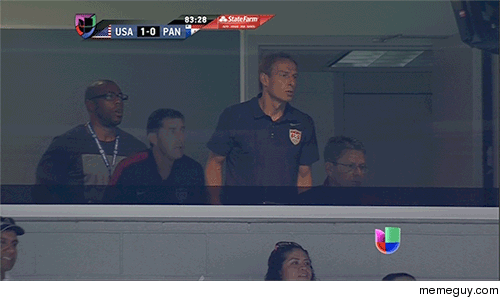 The USMNT coach right as the floor collapsed beneath him