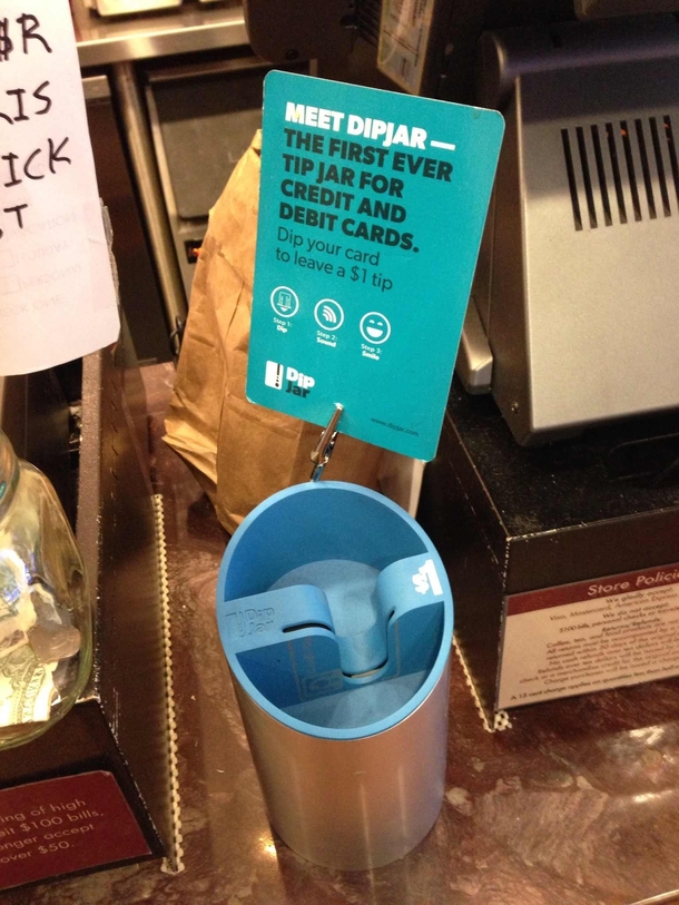 The waiters answer to a cashless society