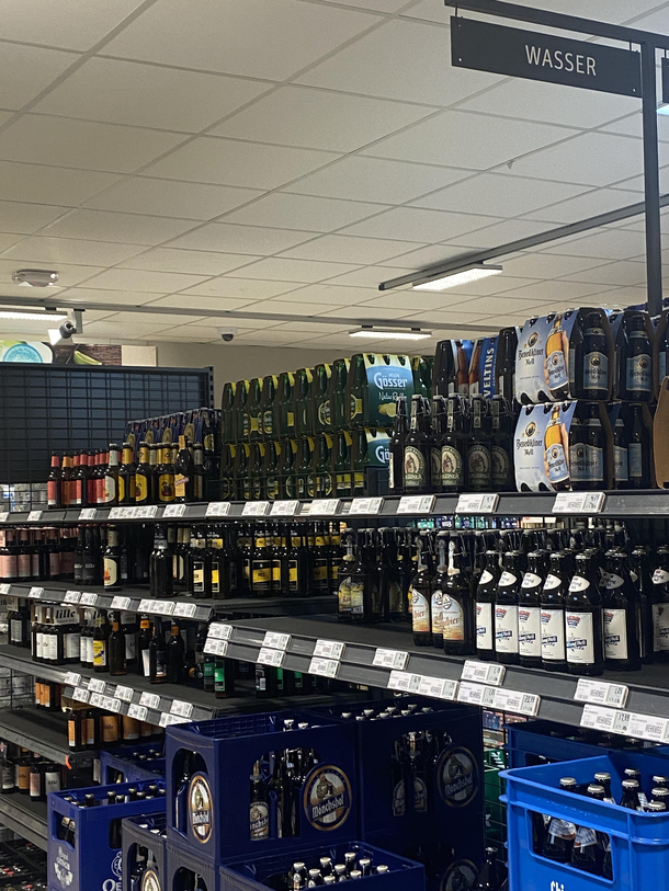 The water shelf in my local German super market Guess some stereotypes are true